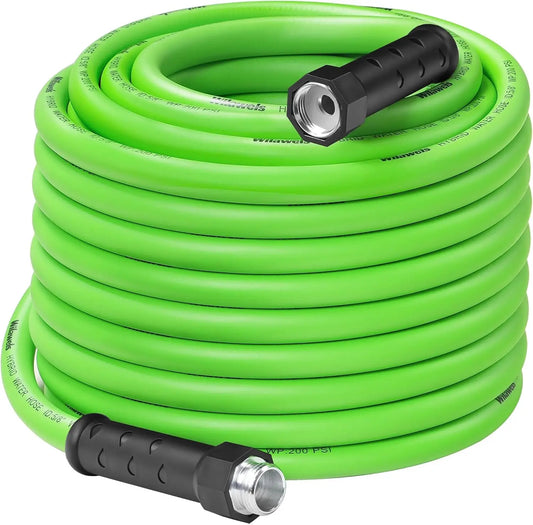 100 FT Heavy Duty Garden Hose with Swivel Handle, 200 PSI Working Pressure, Flexible All-Weather Water Hose