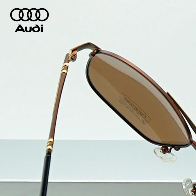 AUDI Professional Driving Polarized Sunglasses Men Anti-Glare Sun Glasses Luxury Pilot Goggles UV400 Oculos De Sol Masculino