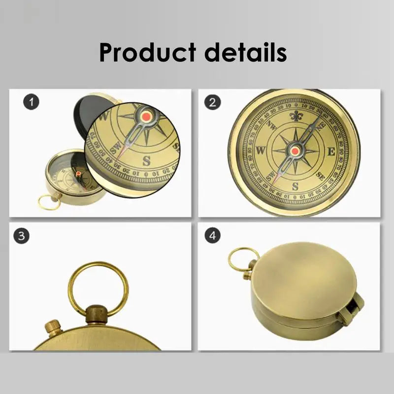 Pocket Compass Retro Pocket Orienteering Compass Advanced Backpacking Navigation Compass Boy Scout And Professional Compass For