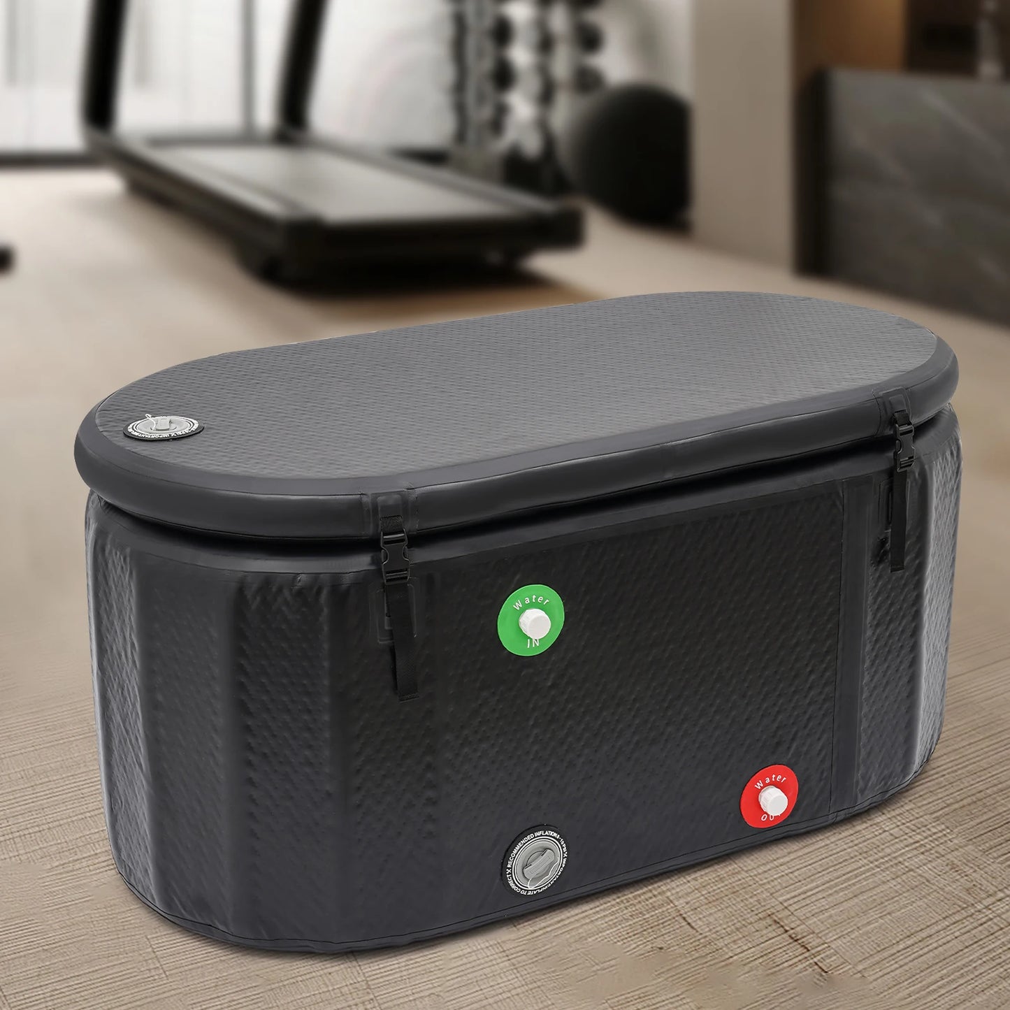 150*80cm Inflatable Ice Bath Tub for Athletes Recovery Portable Cold Plunge Tub Large Capacity 370L with Pump for Muscle Relax