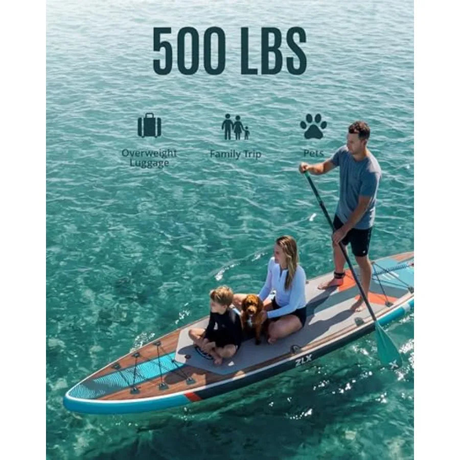 11'6 Extra Wide Inflatable Paddle Board Touring Stand Up Paddleboard Fast-Tracking SUP for Long-Distance Stable Center Fin Port