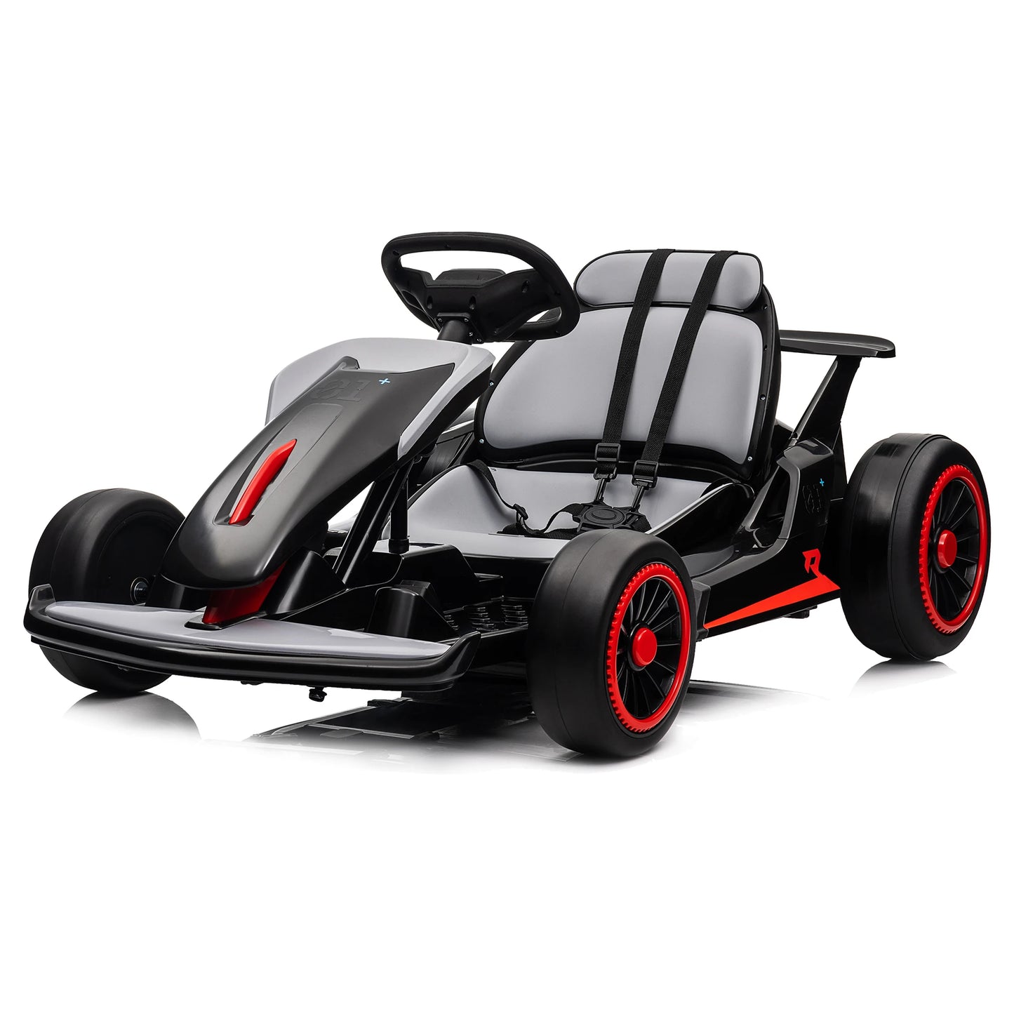 Electric Go Kart for Kids, 24V Drift Kart with 2X200W Strong Motor, 7AH Battery, Electric Pedals, Outdoor Race Ride-On Toys
