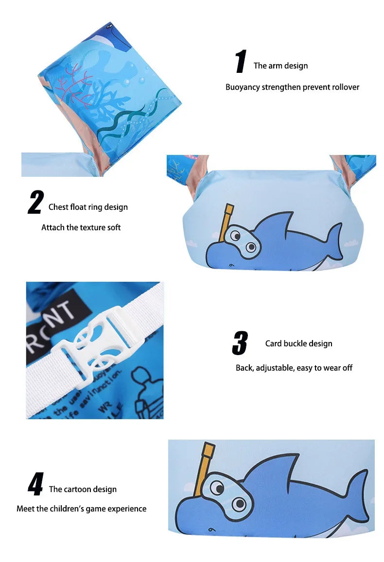 Pool Float Accessory Inflatable Pool Float Accessory Learning Swimming Vest Foam Buoyancy Armbands Better than Inflatable Ring