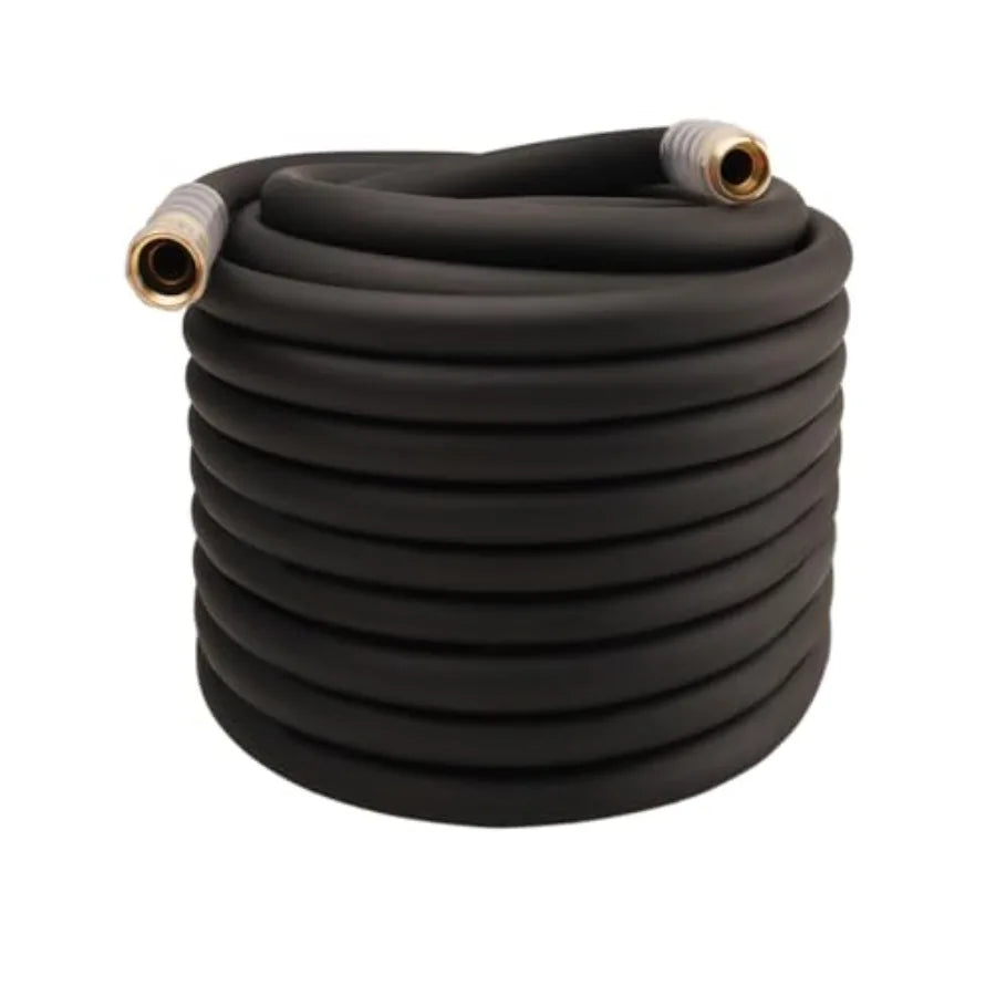 Heavy Duty Premium Garden Hose 150ft x 3/4 300PSI Working 1000PSI Burst Hybrid Rubber Water Hose with Transparent Swivel Handle