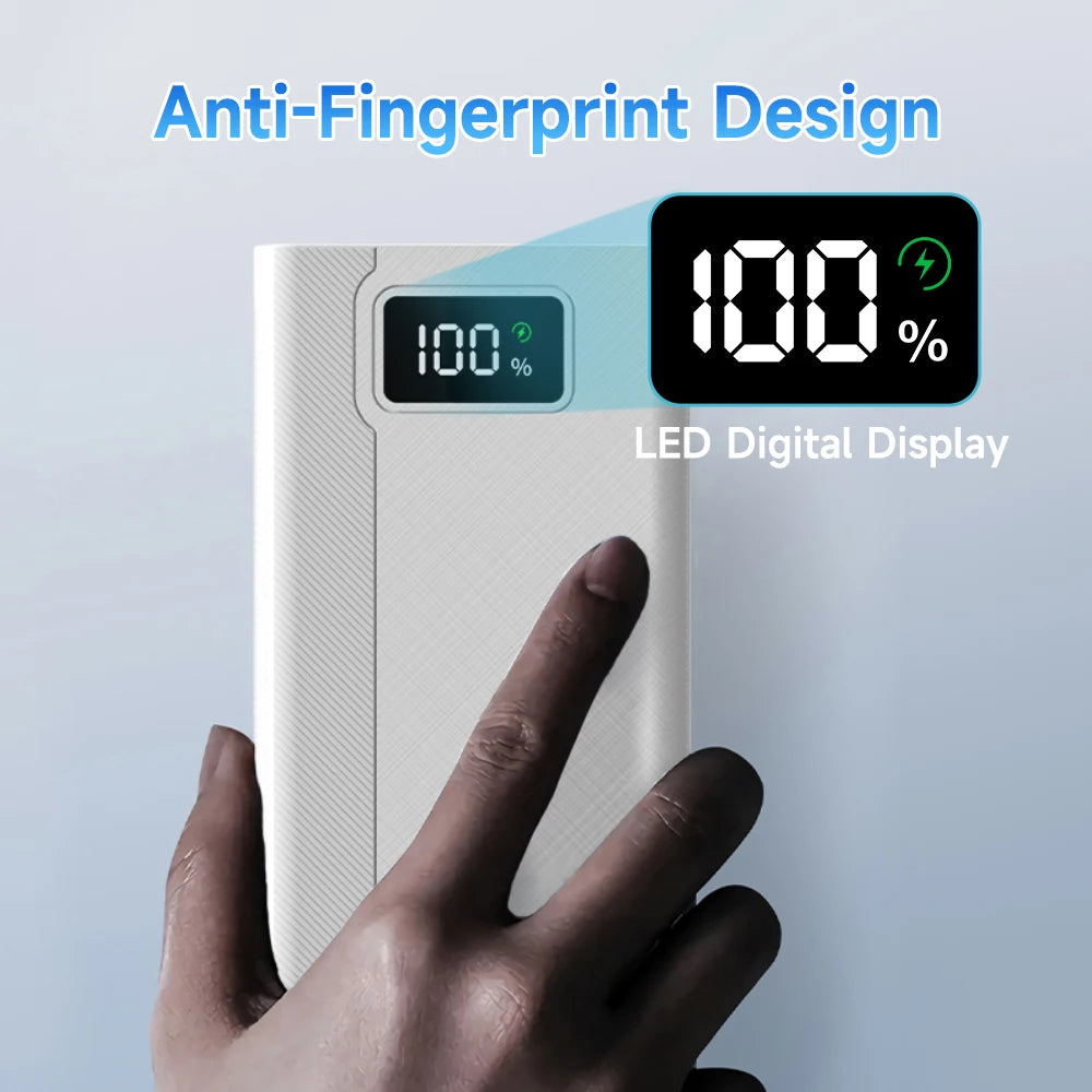 Large-capacity Portable 40000mAh Power Bank With 4 USB Outputs, LED Digital Battery Display, LED Lighting, Fast Charging