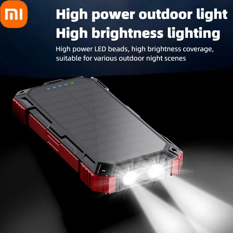 XIAOMI Solar Wireless Power Bank 200000mAh Large Capacity Fast Charging External Battery Outdoor Survival Emergency Equipment