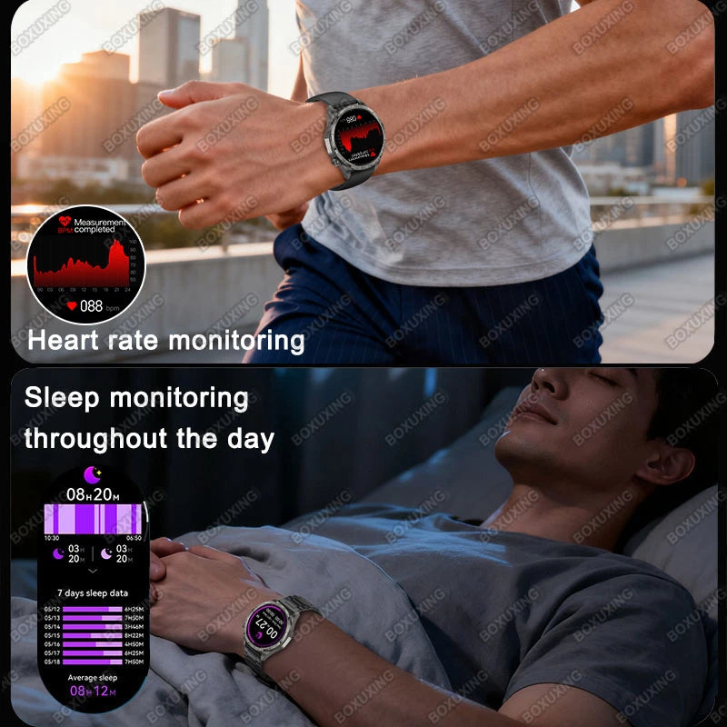 New Watch GT6 Smart Watch Men HD AMOLED Screen Always Show Time GPS Track Heart Rate Bluetooth Call Waterproof Sports Smartwatch