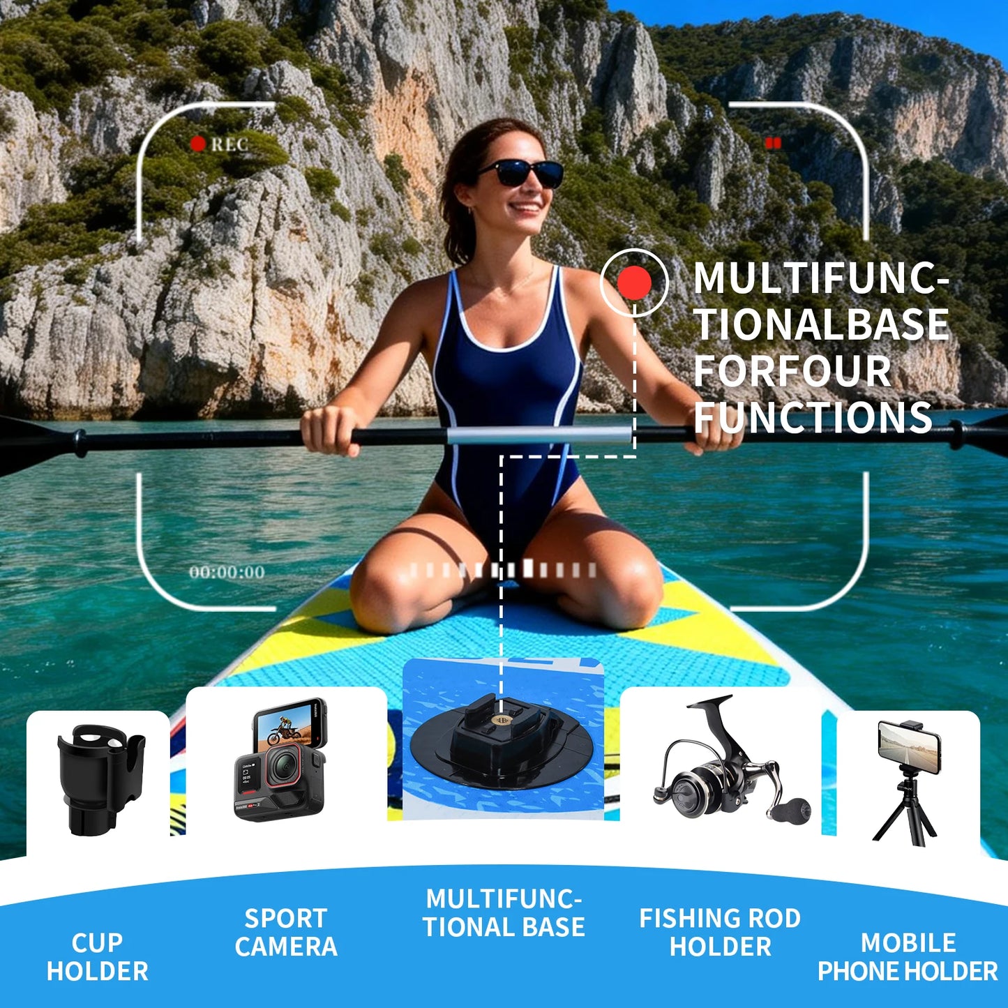 10ft Inflatable Stand Up Paddle Board with Premium Accessories,Portable SUP Paddleboard Adults & Youth of All Skill Levels