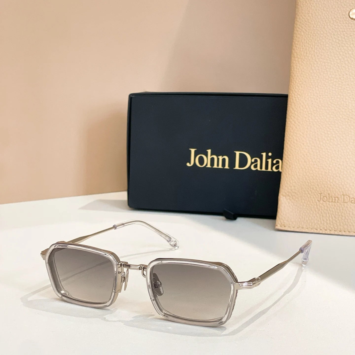 Top Quality For JOHN DALIA JD Paul Classic Alloy Frame Sunglasses Polarized Vintage Fashion Eyewear for Men and Women With Box