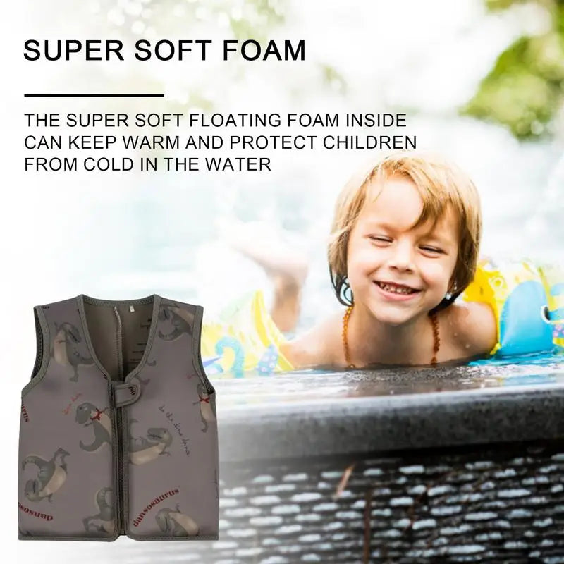 Infant Life Vest Neoprene Swimming Float Jacket Soft Learn To Swim Vest Pool Float Swimwear Quick Dry For Boys Girls Kids