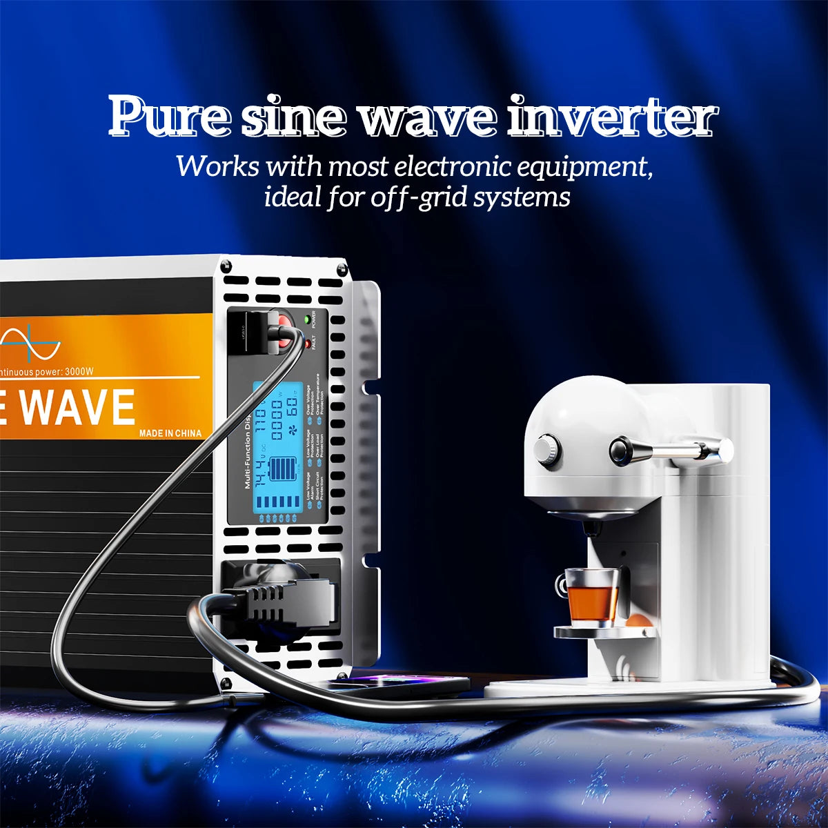 Pure Sine Wave Inverter 12V 24V DC To AC 110V 120V 4000W 5000W 3000W Voltage Converter Portable Car Converter Solar LED Inverter