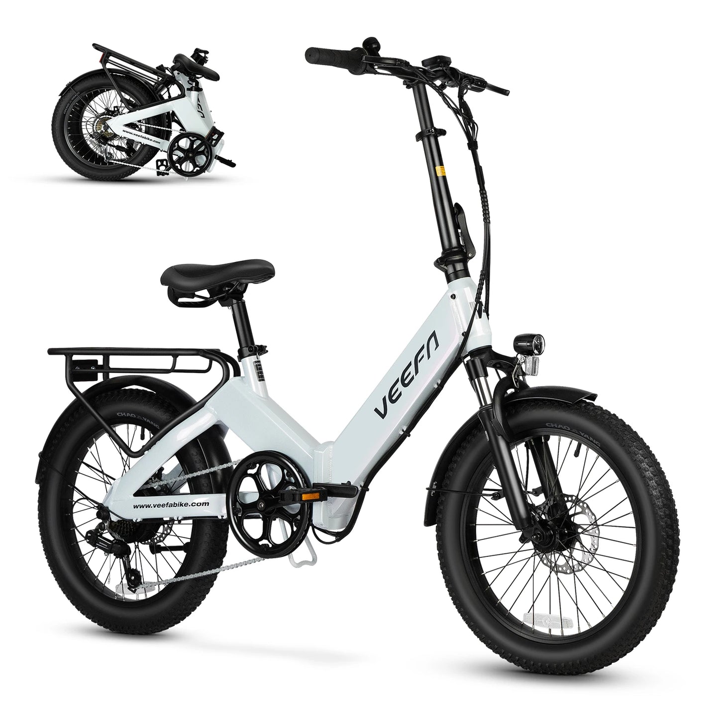 VEEFA F1 Electric Bike for Adults Peak 750W Motor E Bike 48V Removable Battery, Folding Ebike 20MPH 60+ Miles Range E-bike