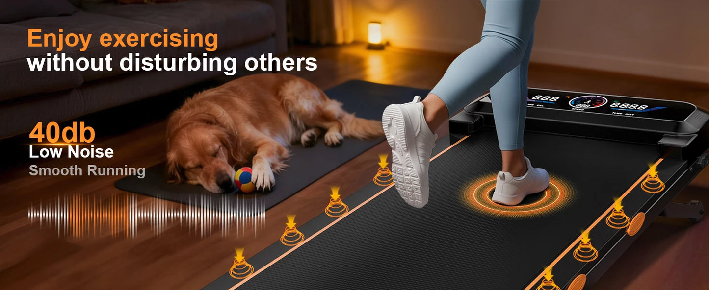 3.5HP Walking Pad Treadmill with 17% Auto Incline 12-Level,450 lbs RGB UI Screen,3 in 1 Under Desk Treadmill with Auto Incline