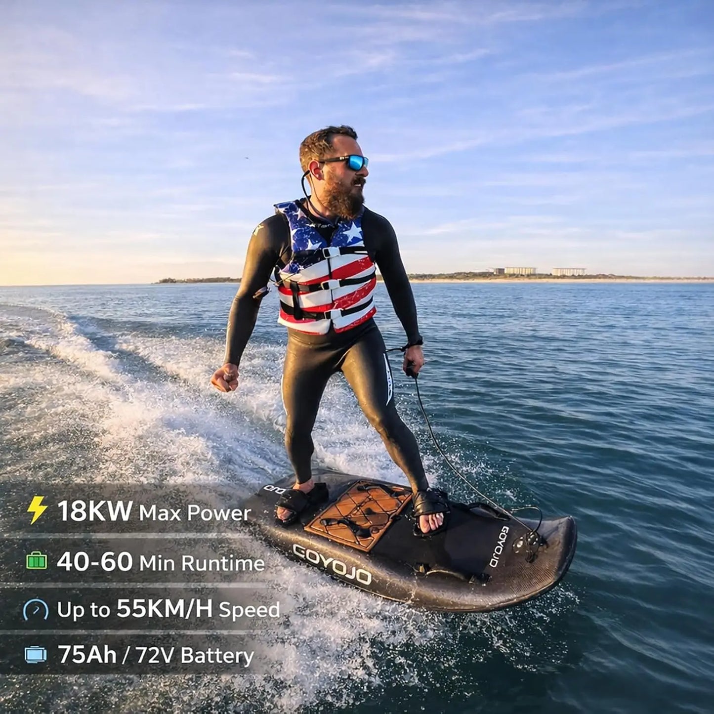Carbon Fiber Water Electric Jet Surfboard For Adult, 15kw High Speed Surfing Electric Jetboards, With 3 Tail Smart Water Scoote