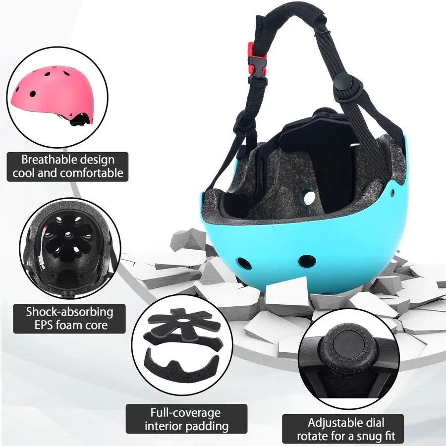 8 Pcs Kids Bike Helmets Bulk CPSC Certified Toddler Skateboard Adjustable Kids Bike Helmet Ages 58 Years Old Boys Girls for Skat