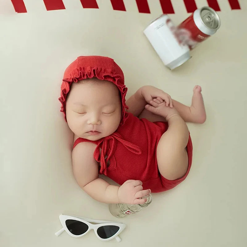 Cool Boy Theme Photography Set Newborn Jumpsuit Girls Sunglasses Drink Bottle Photo Theme Set Baby Shoot Decorative Props