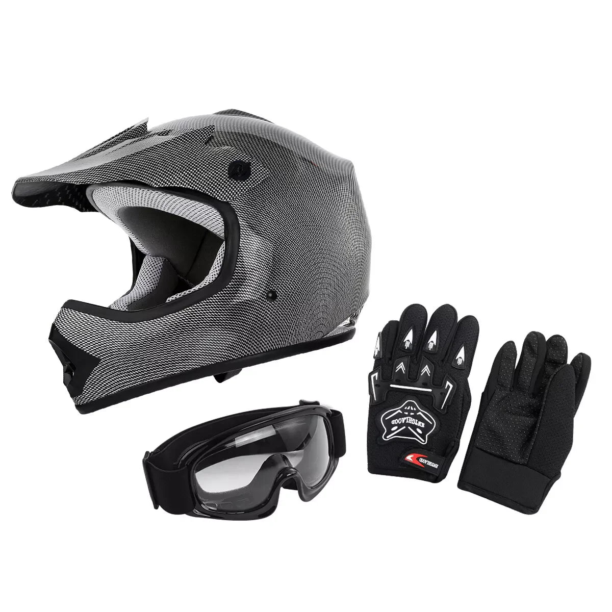 DOT Youth Helmet Child Kids Motorcycle Full Face Offroad Dirt Bike ATV S M L XL