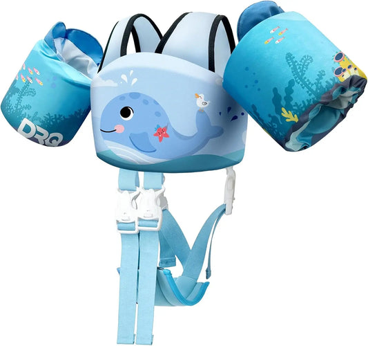 Kids Swim Vest Floaties for 22-66lbs, Puddle Jumper Life Jacket with Shoulder Harness Arm Wings for Boys Girls Ages 2-6 Years