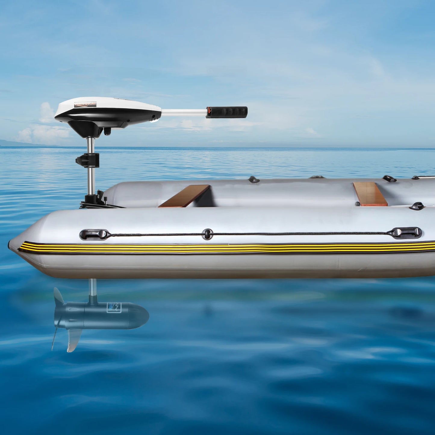Electric Outboard Motor Trolling Motor  Adjustable Electric Outboard Engine  5 Forward Gears and 2 Reverse Gears 660W 12V