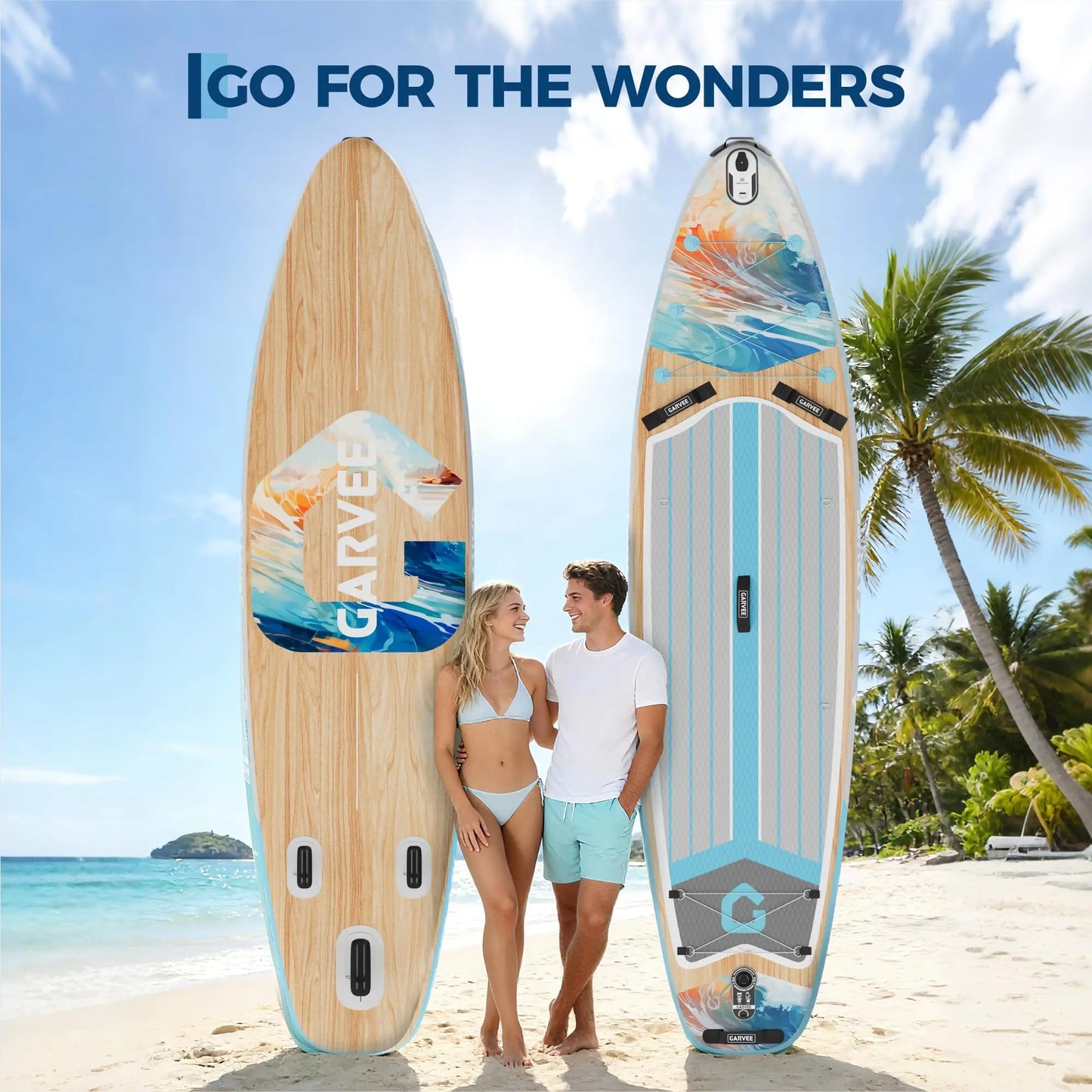 Inflatable Paddle Board, Inflatable Stand Up Paddleboards with Premium SUP Accessories, High Weight Capacity, Large Paddle