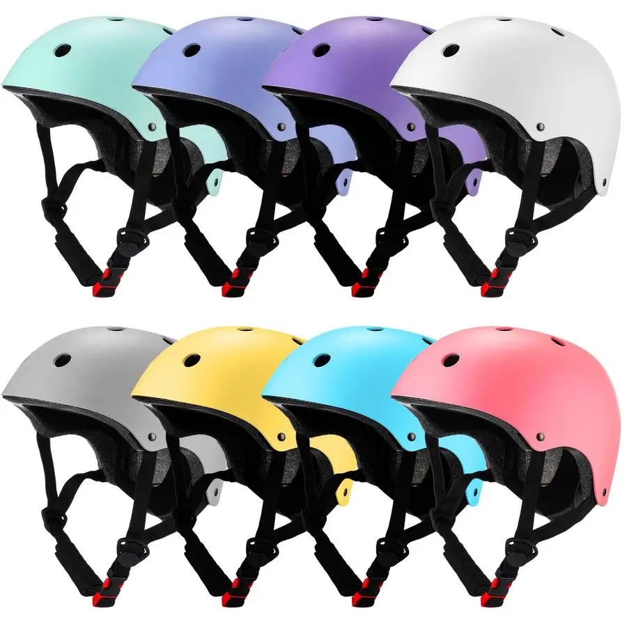 8 Pcs Kids Bike Helmets Bulk CPSC Certified Toddler Skateboard Adjustable Kids Bike Helmet Ages 58 Years Old Boys Girls for Skat