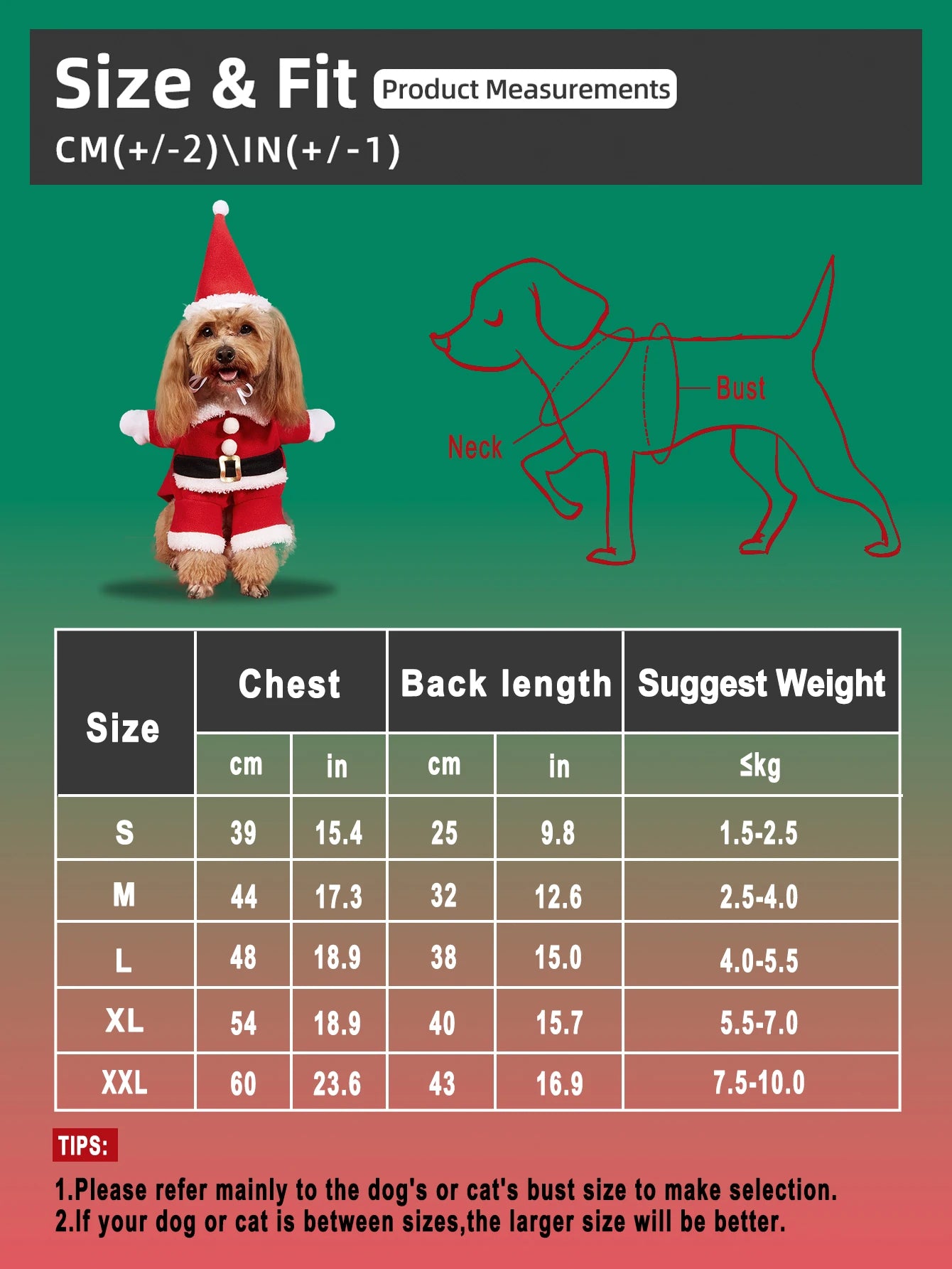Pet Dog Christmas Clothes Winter Warming And Cosplay New Fashion Cloth Fake Hand Santa Claus Costume New Year Dog Classic Gift