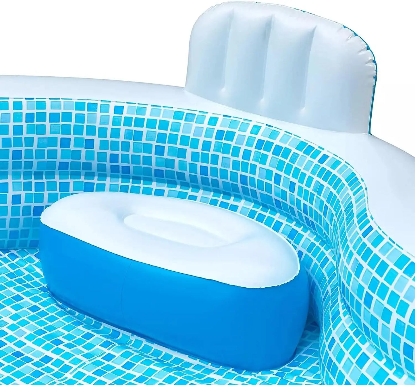 10-Foot Family Pool with 2 Inflatable Seats and Backrests, Durable & Easy Setup