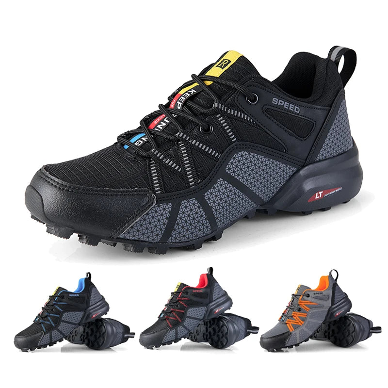 Men Women Hiking Shoes Waterproof Outdoor Trainers Lace-up Climbing Trekking Sneakers Mountain Walking Hunting Tactical Sneakers