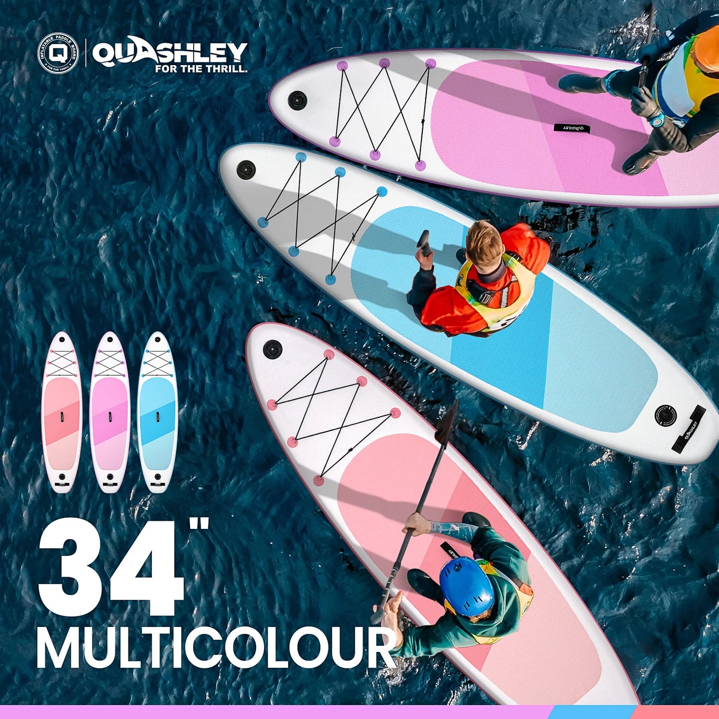 320*86*15cm Inflatable SUP Stand-Up Paddle Boards for All Skill Levels Ultra-Light Paddleboard with Durable SUP Accessories