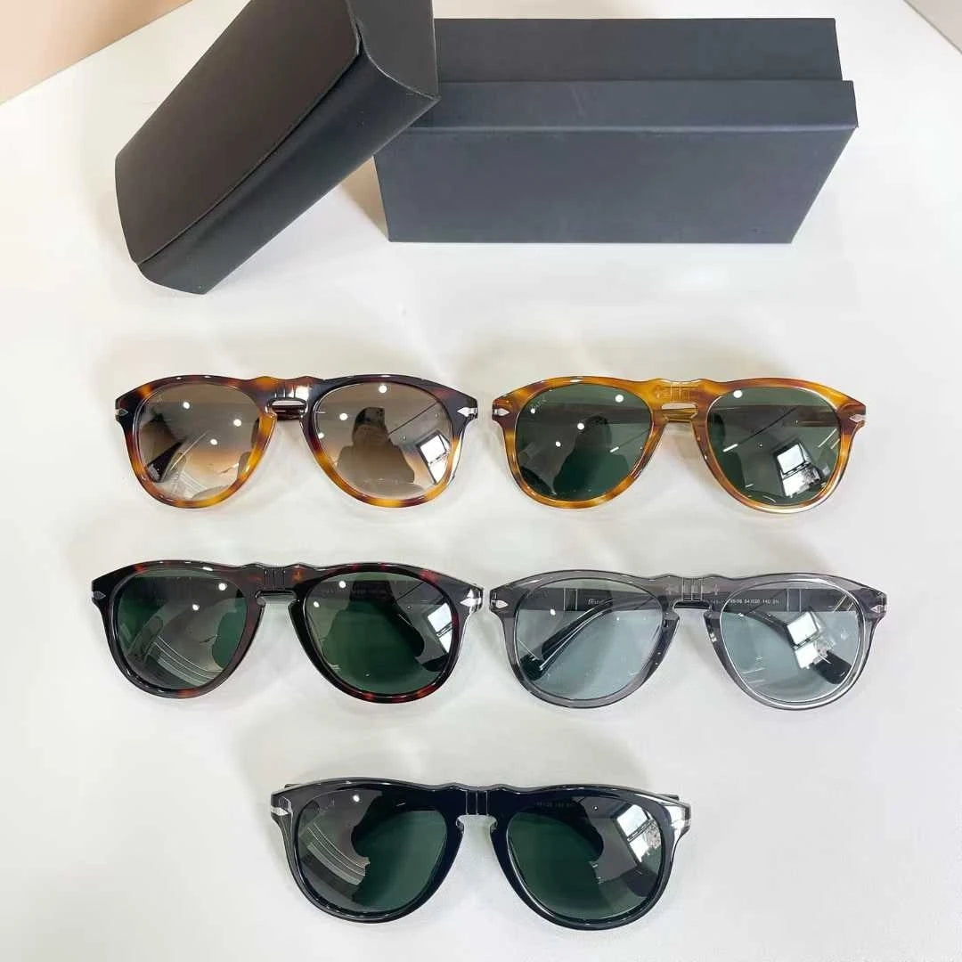 Luxury Vintage Punk Fashion Trend Sunglasses 649-S Oversize Design Glass Lens Solid Thick Acetate Oval Style Unisex Top Quality