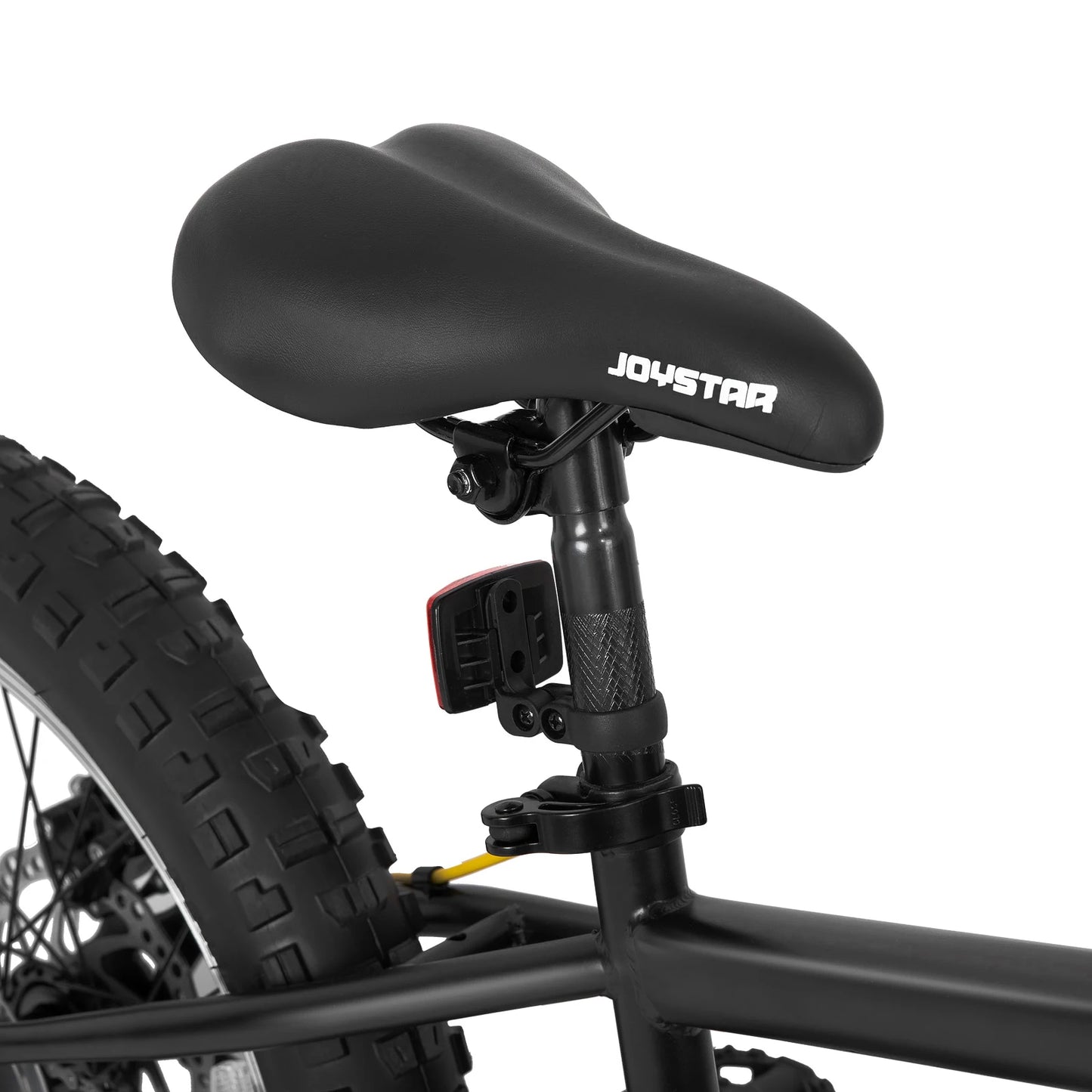 JOYSTAR 20 Inch Mountain Bike for Kids Ages 7-12 Year Old, Fat Tires, 7 Speed Shimano Drivetrain, Disc Brakes, Fat Tire, Black
