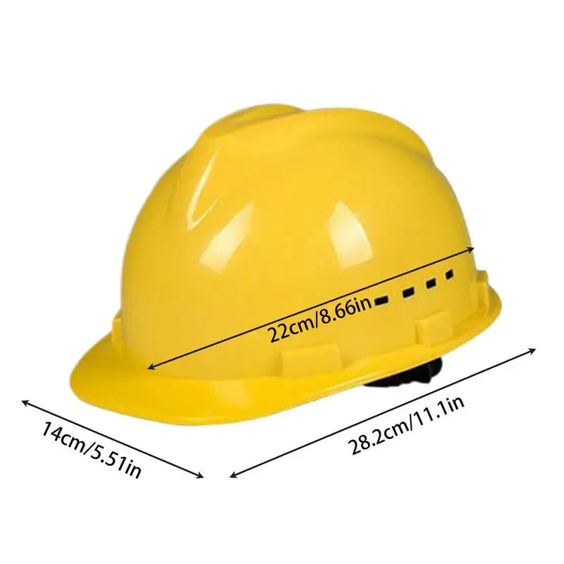Safety Hard Hat Comfortable Cool Protective Vented Hard Hat Adjustable Head Protector Smash Absorbing Head Protection