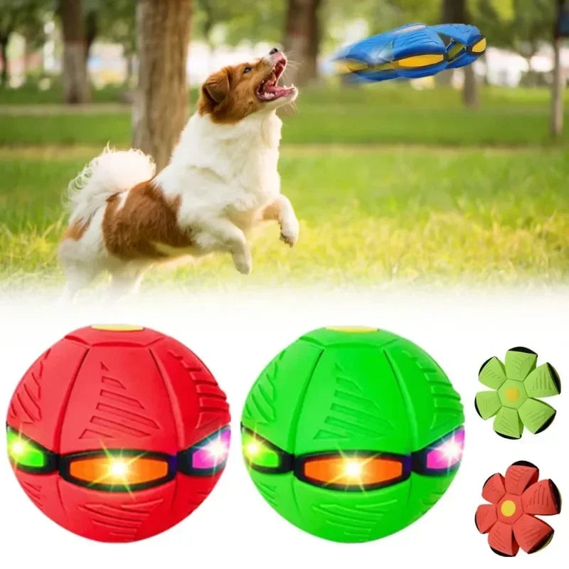 Dog Toys Ball with no Lights, Interactive Dog Toys Pet Toy Flying Saucer Ball, UFO Magic Ball Flying Saucer Ball Dog Toy