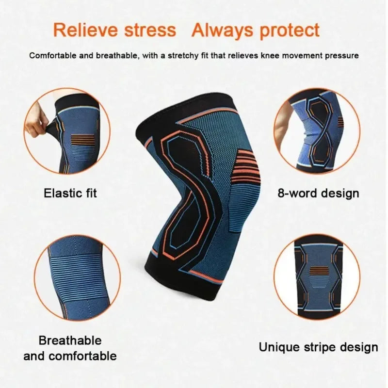 Knee Brace Compression Knee Pads Support Gym Sports Protector Basketball Volleyball Run Fitness Equipment Knee Protection