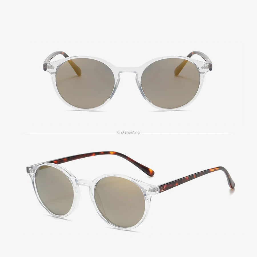 Toketorism Vintage Round Polarized Sunglasses For Women UV400 Men's Fashion Glasses