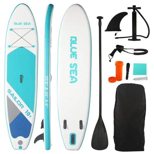 10ft 8in Inflatable Stand Up Paddle Board for Adult, Eco PVC, Non-Slip Deck, Surf/Yoga/Fishing
