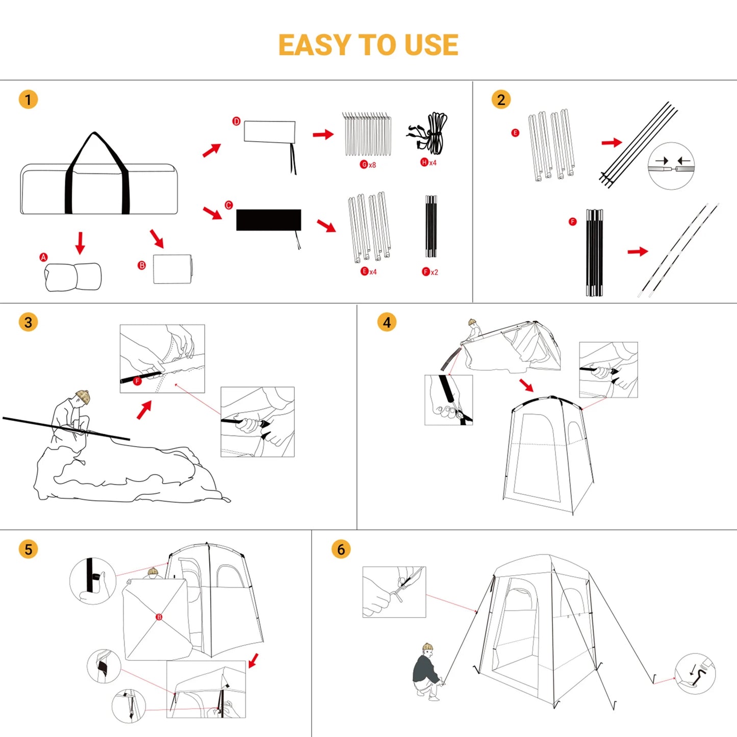 KingCamp Shower Tent Portable Outdoor Shower Tent Collapsible Shelter For Camping Hiking Beach Picnic Fishing