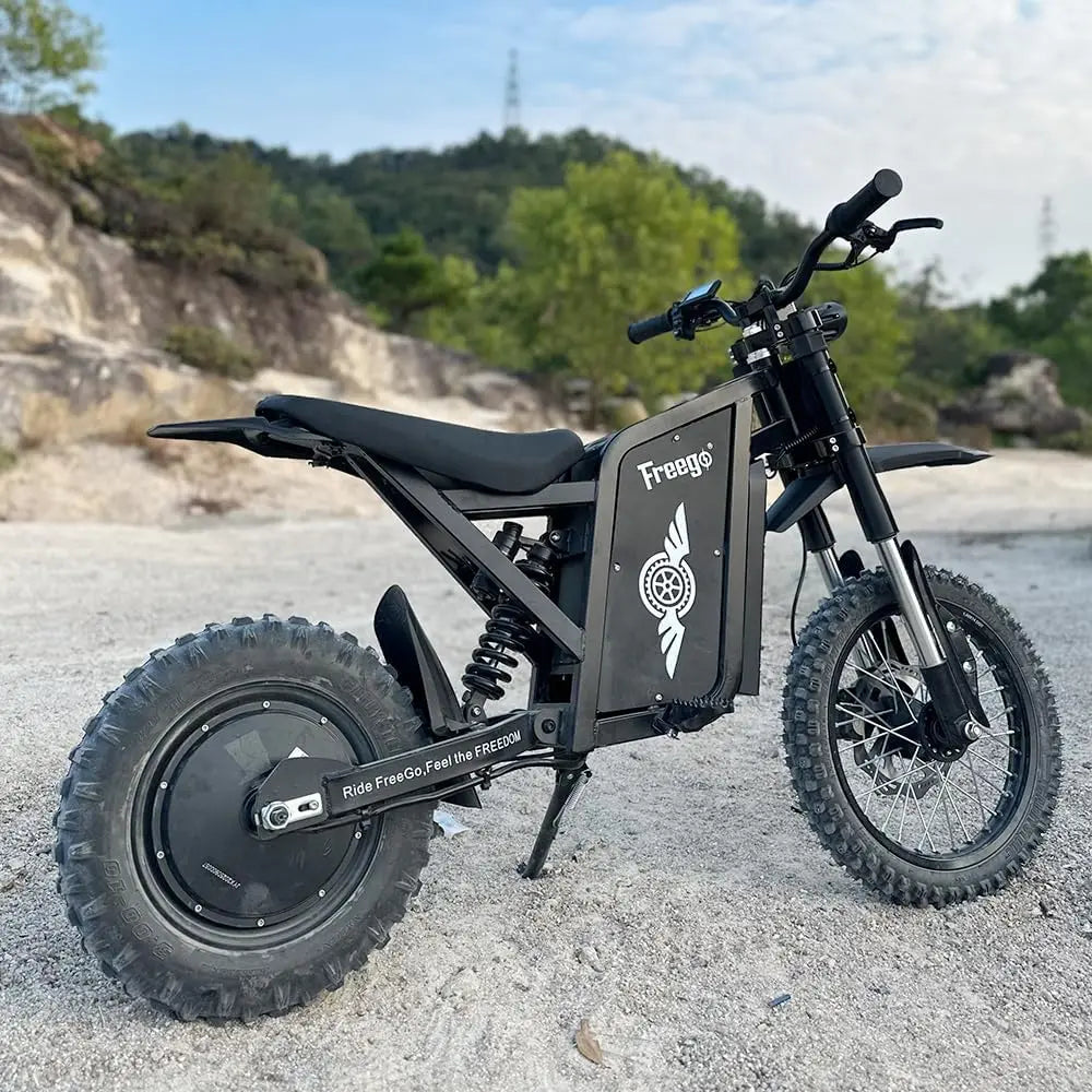 Freego X0 Mini Dirt Bike for Teens Adults 3600W Motor 40MPH Dual Hydraulic Disc Brakes All-Terrain Motorcycle Off-Road E-Bike UL