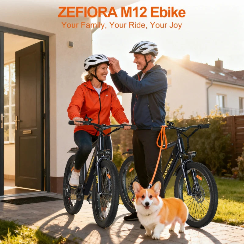 Zefiora M10 Mountain Bikes Free Delivery,25mph 30 Miles,electric Bicycle 48v 10a 15a 17.5a Battery,26" Electric Bike For Adults