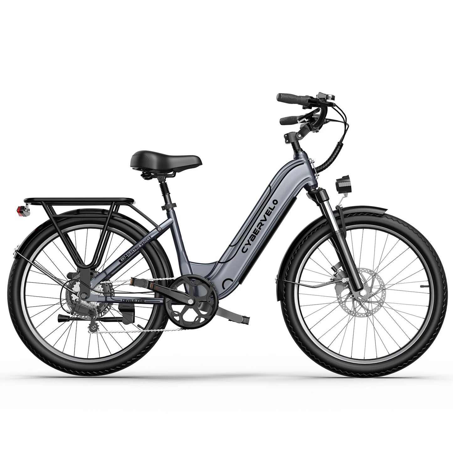 Cybervelo EK7/EK2 26" Electric Bike with 7-Speed,1000 Peak E-Bike for Adults,80 Miles Removable Battery,one year warrenty