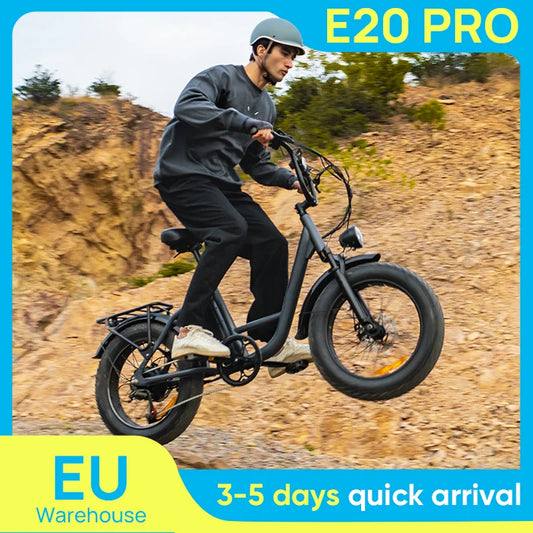 URLIFE E20PRO All-Terrain 20"*4" Fat Tire E-Bike 1500W Motor 48V 15.6Ah Battery 100Mi Range), Color Display & Front Suspension