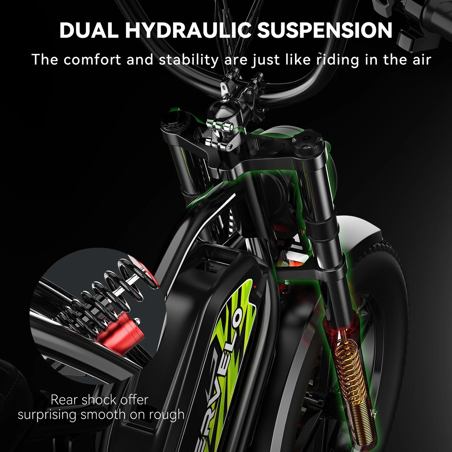 Cybervelo 1600W Peak 20" Fat Tire All-Terrain E-Bike, 80 Miles 30MPH Electric Dirt Bike, E-Motocycle with one year warrenty EK11