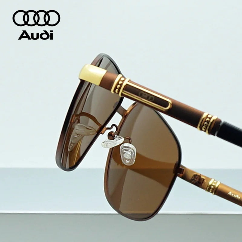 AUDI Professional Driving Polarized Sunglasses Men Anti-Glare Sun Glasses Luxury Pilot Goggles UV400 Oculos De Sol Masculino