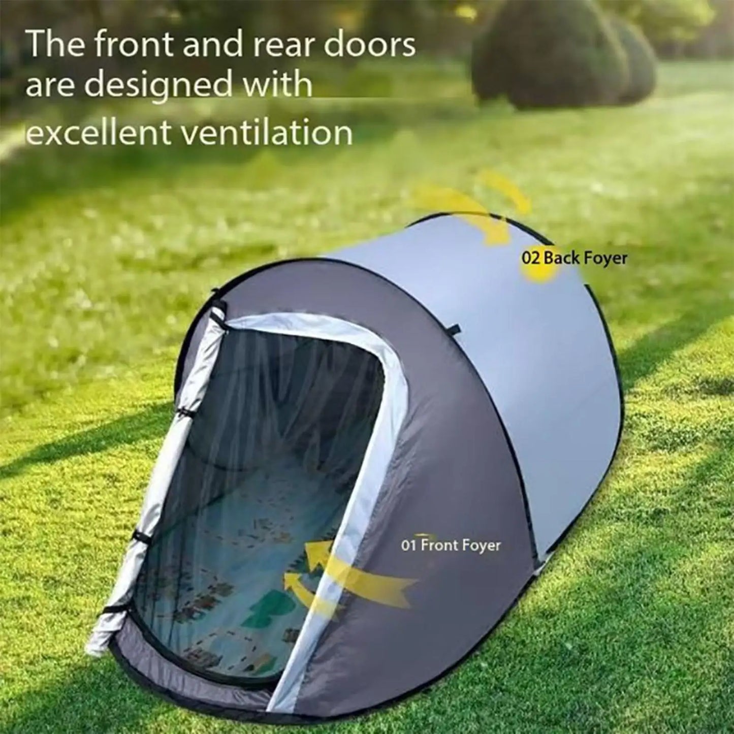Hand-throw Automatic Open Camping Tent 1-2 Person Windproof Anti-mosquito Sunscreen Family Shelter Outdoor Beach Picnic tent