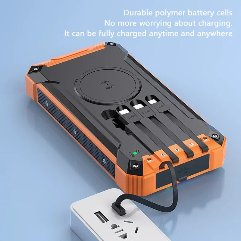 XIAOMI Solar Wireless Power Bank 200000mAh Large Capacity Fast Charging External Battery Outdoor Survival Emergency Equipment