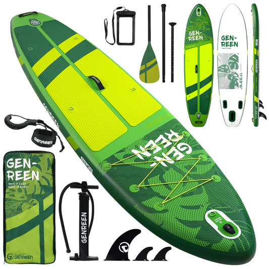 335*86*15cm Inflatable Stand Up Paddleboard SUP 5 Handles 3 Finns Ultra Stable Wide Loading 250 kg 3 to 4 Persons