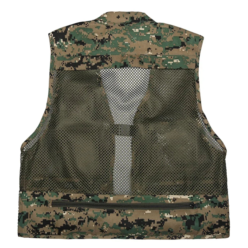 Fishing Photography Vest Summer Multi Pockets Mesh Jackets Waterproof Quick Dry Waistcoat Detachable Outdoor Life Jacket 낚시조끼