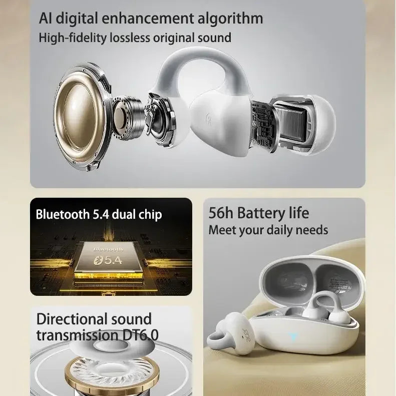 Acer OHR206 Clip-on OWS Bluetooth Earphpones IP5 Waterproof Dolby Sound Quality AAC/SBC Wireless Sports Bluetooth 5.4 Headphones