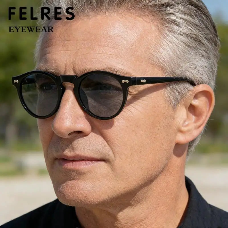Designer Circular Reading Sunglasses Men Women Vintage Tinted Finished Prescription Glasses Positive Diopter Outdoor Sunshade