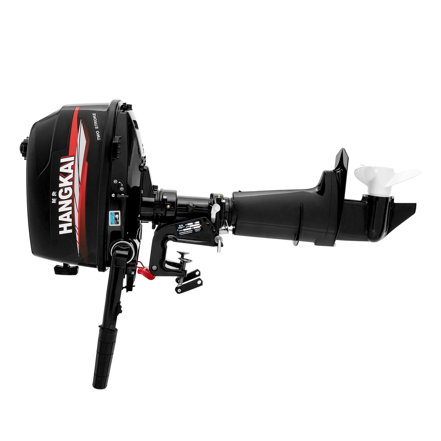 2 Stroke 6HP Outboard Engine Motor Water Cooling Manual Start Tiller Control for Fishing Boats, Dinghies, Inflatable Boats